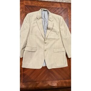 Lauren Ralph Lauren Mens Blazer 43R Tan Sport Coat Two Button Macy's Jacket